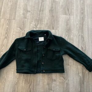 Dark green autumn shirt jacket